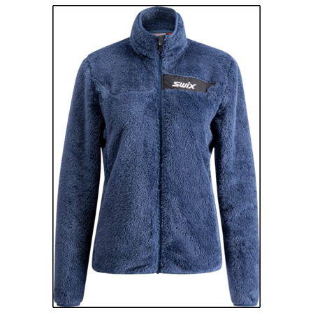 Swix Infinity Pile Midlayer Full Zip W Lake Blue