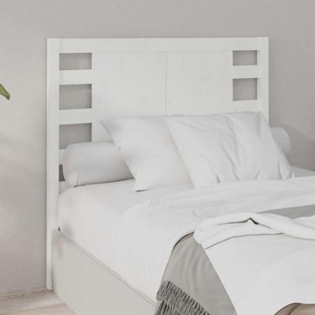 Vidaxl Sänggavel Vit 106x4x100 Cm Massiv Furu Vit