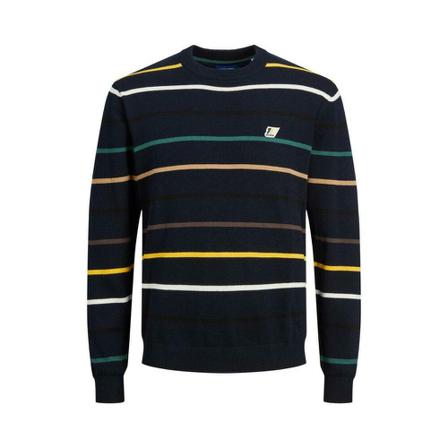 Jack & Jones Round-neck Knitwear , Blauw , Heren , Maat: L Truien & Vesten