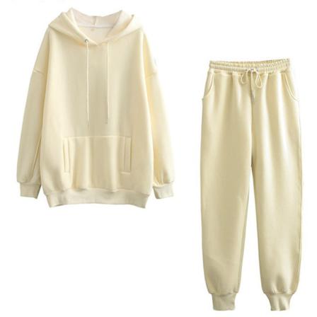 Dam Luvtröja Och Sweatpants Luvtröjor Sweatsuit Dragsko