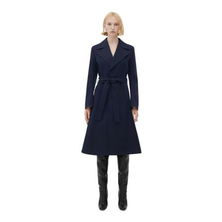 Bottega Veneta Double-Breasted Coats Blå, Dame Uldfrakker