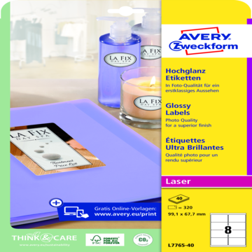 Produktetikett Blank Hvit