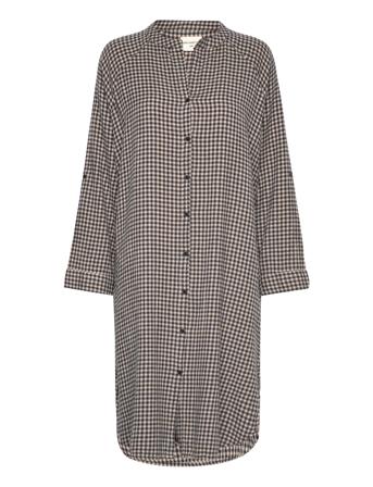 Remain Shirtdress Check Dresses Shirt Dresses Svart Moshi Moshi Mind*Betinget Tilbud