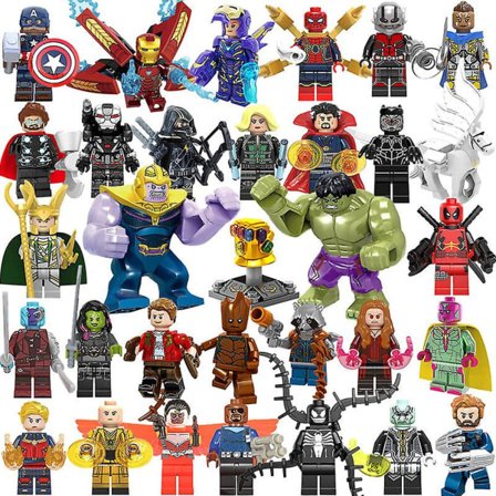 REMAKE 32 kpl Marvel Avengers Minihahmot Minihahmo lahja lapsille värikäs