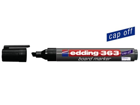 edding Whiteboardpenna 363 snedskuren spets 1–5mm svart - Lyreco - Kontorsmaterial - Pennor - Whiteboardpennor - Skuren spets