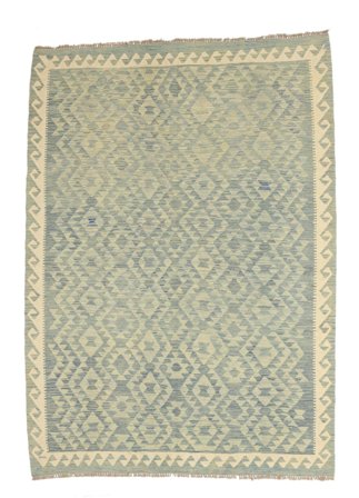 Tappeto Kilim Afghan Old Style 187X250 Verde/Verde Scuro (Lana, Afghanistan)