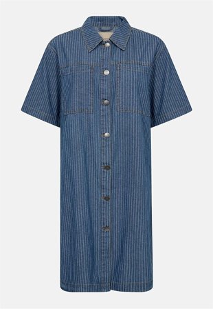 Soyaconcept - Stripete denimkjole i blå / stripete for damer i størrelse L (42) - Cellbes