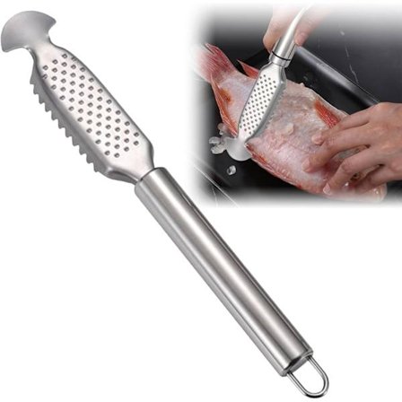 Fiskeskrape i rustfritt stål, profesjonell fiskeskrape, fiskeskreller, fiskeskalerer, rengjøring av fiskeskalerer, fjerner av fiskeskaler