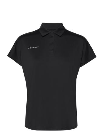 Corinne Loose Poloshirt T-shirts & Tops Polos Svart Röhnisch*Betinget Tilbud