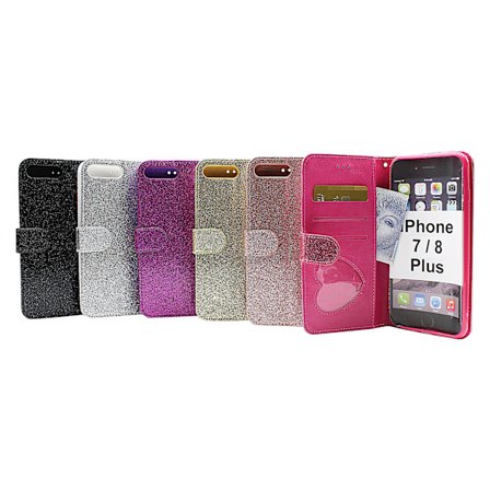 Standcase Glitter Wallet iPhone 7 Plus / 8 Plus