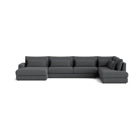 Sevilla U-sofa, venstrevendt - Puente Grå/blå - 420x240x85 - Sofa, u-sofa