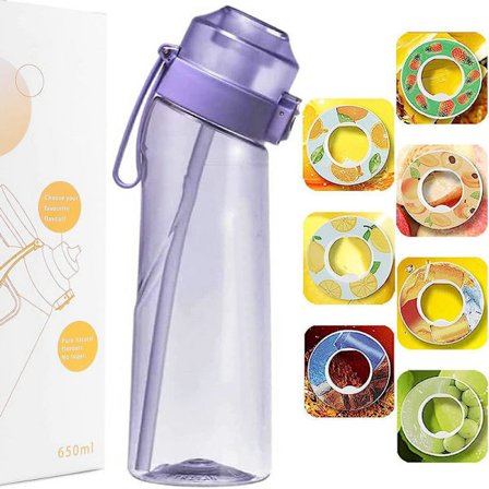 Air-Up Vandflaske 650ml – 7 Smagskapsler | Uden Sukker & Smagfuld | Transparent Flaske, Perfekt til Udendørs og Fitnesscenter