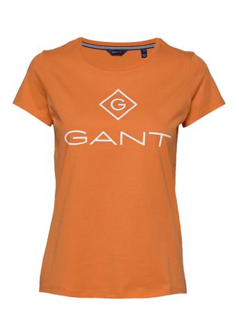 Lock Up Ss T-Shirt T-shirt Top Orange GANT