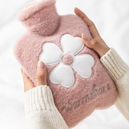 2 stk. Flaske Håndvarmer Vinter Søt Flaske Passer for Jenter Bærbar Midje Hånd Seng Varme Flasker 500ml, rosa og grønn