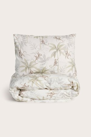 Newbie | Bäddset djungel 150x200 | Offwhite