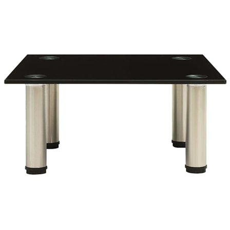 vidaXL TV-bänk svart 40x35x17 cm härdat glas