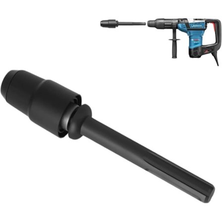 SDS Max til SDS Plus Adapter for Drill Hammer til SDS Max Drill Hammer Svart