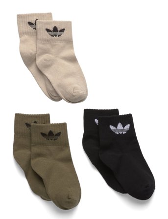 adidas Originals Kids Ankle Sock - Black - 19-21