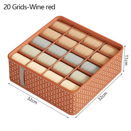 Undertøy Oppbevaringsboks Skuffer Skillebokser VINRØDT 20 RITTER