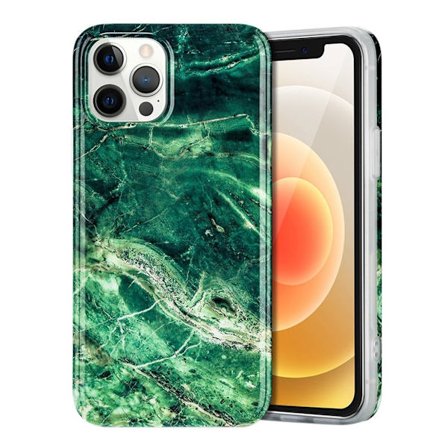 Marmormotiv iPhone 12 Pro Max skal - Grön