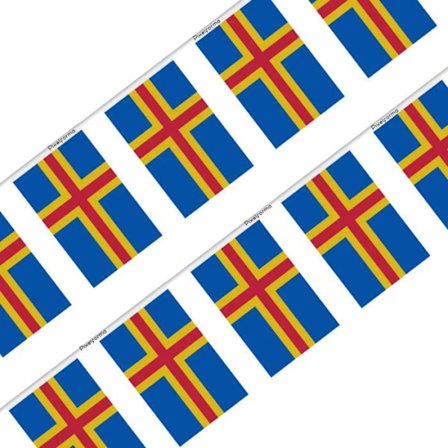 Guirlande Drapeau - Åland - 100 stk - 14 x 21 cm - Multifarvet - Polyester