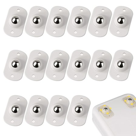 16 kappaletta - Itsekiinnittyvä rullapallosiirtolaakeri, pallonsiirtoyksikkö Universaali pyörivä pallopyörät pohjavarastohyllyyn, roskakoriin, sängyn 