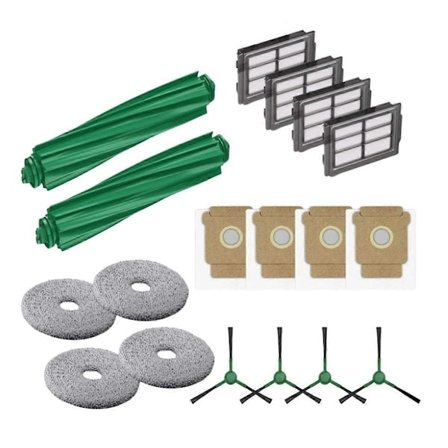 Ersättningsdelar för Plus 505/405 Combo Robotdammsugare, 2 huvudborstar, 4 filter, 4 moppar, 4 sidoborstar, 4 D_tfrf