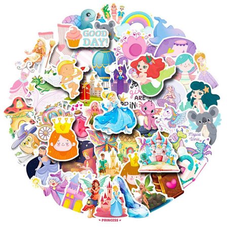 Pakke med Klistermærker - Prinsesse