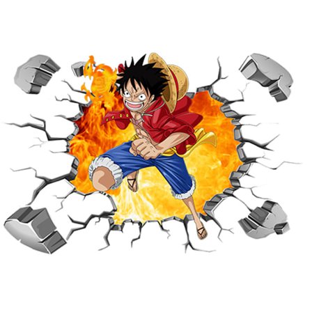 3D King Sea Thief Road fly Wall Sticker Boy's Room Creative Dood