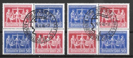Tyske lokal 1948 - MICHEL Zd1 + Zd2 - Stemplet