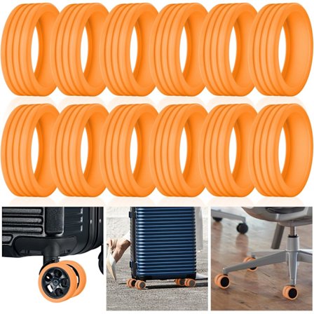 Hjulskydd för resväskor, 12 st resväskhjulskydd, för de flesta 8-hjulssnurror