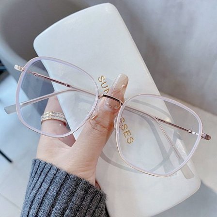 Anti-Blue Light Glasögon Fyrkantiga Glasögon VIT VIT