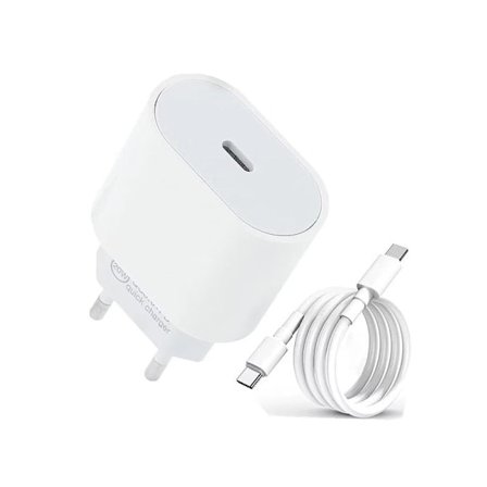 Komplett 20W USB-C Höghastgihetsladdare med USB-C Kabel