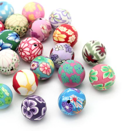 12mm 30PCS Myke Leireballer Blandede Farger