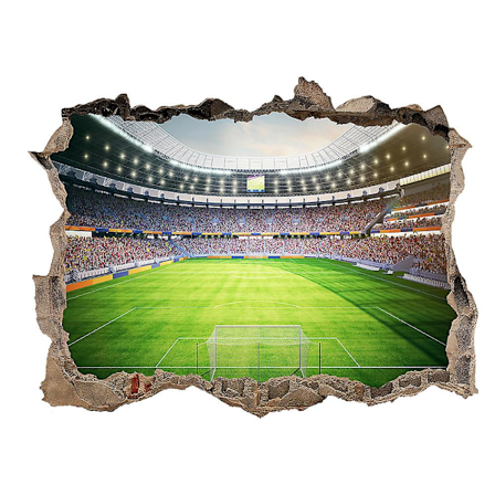 3D Väggdekal för Vardagsrum, 3D Fotbollsarena Väggdekaler, Stadion Poster för Barnrum, Färgglad Fotbollsväggdekal för Pojkens Rum, W