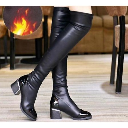 Damstövlar, Knähöga stövlar i bomull i vinter