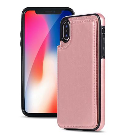 Skal Med Plånbok För Iphone Xr Roséguld