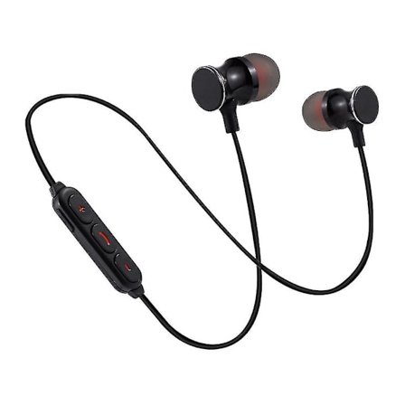 4.2 In-Ear Hörlurar Metall Stereo Bas Högtalare Med Mikrofon Hörlurar Trådlöst Headset Stereo Brusreducerande Öronproppar (Svart)