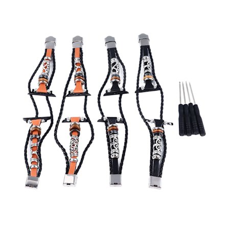 Vintage vattentät mjuk bekväm pärlad klockarmband för Apple Watch 8 7 6 5 4 3 2 1 SE