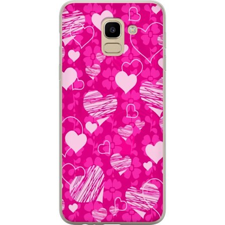 Kompatibelt Mobilskal till Samsung Samsung Galaxy J6 PopHjärtMönster