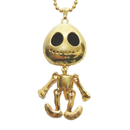 Kaulakoru Skeleton Kultainen kallo luuranko vintage retro -muoti