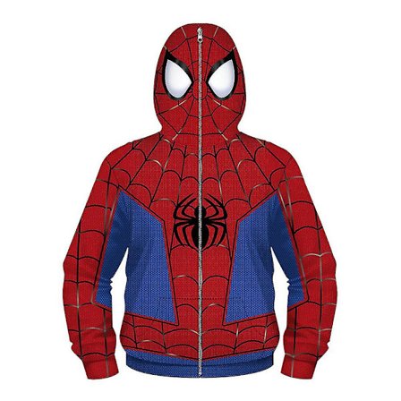 Barn Pojke Spider-man Hoodies Hooded Zip Jacka Topp Ytterkläder Fans Present Homecoming Spiderman ILX Homecoming Spiderman
