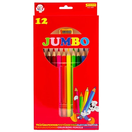 Sense Fargeblyanter Jumbo, 12-pakning