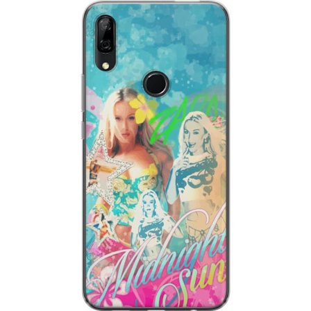 Yhteensopiva Puhelinkuori Huawei P Smart Z Seikkailumaailma Steve, Creeper ja eläimillä värikkäässä palikkagrafiikassa