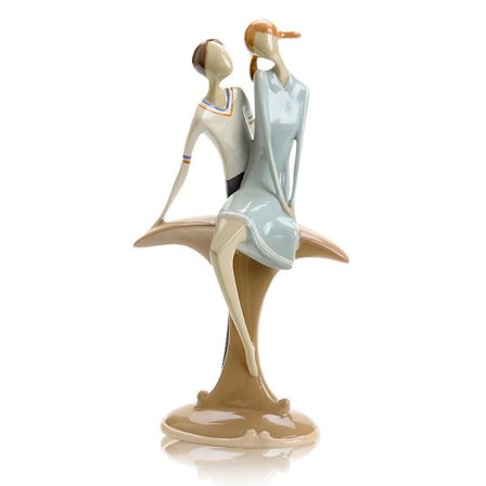 Moderni pariskuntafiguuriveistos – eurooppalaistyylinen hartsi patsas istumassa penkillä – romanttisia taidekoristeita olohuoneeseen, hääkohtaukseen, 