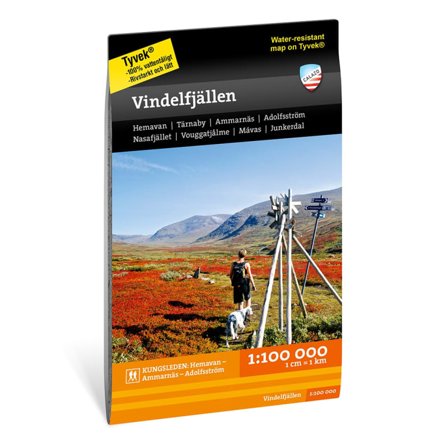 Calazo förlag Vindelfjällen 1:100.000 literature Black OneSize