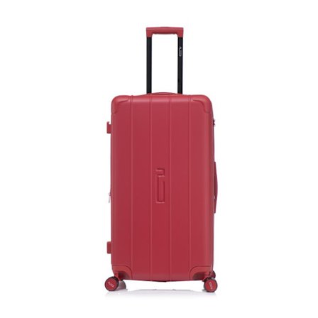 Stort resväska 75 cm med hyllor | TSA-lås | Ultra-repterande ABS | 360° hjul | Röd