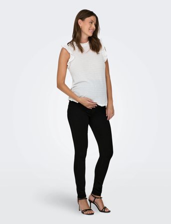 Only Maternity Olmrain Reg Sk Jegging Black Dnm Noos - Black - M