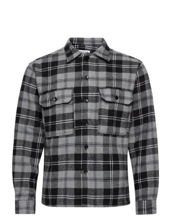 Slhair Check Overshirt Ex Overshirts Multi/mønstret Selected Homme