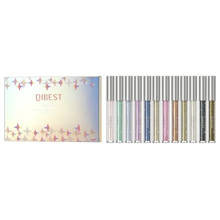 12 Färger Pärlemorskimrande Ögonskugga Flytande Glitter Eyeliner Glitter Smink Kosmetika, Färg 1